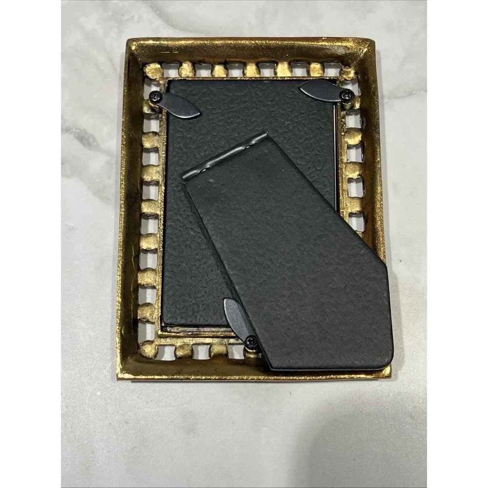 Island Creek Pearl Embellished Reticulated Gold Tone Metal‎ Picture Frame 2x3